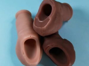 STP Sam, Handmade silicone toy, with slight imperfections and discounted shown in caramel, hazelnut and chocolate, also available in cashew but not shown